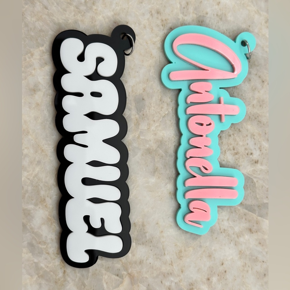 Acrylic keychain 2 layer